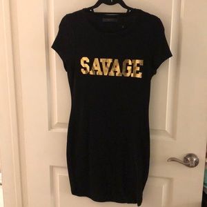“Savage” Black Bodycon Dress